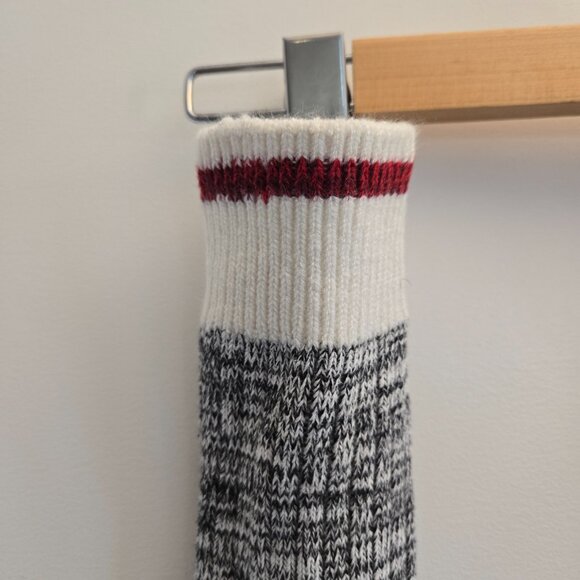 Cozy Marled Knee-High Socks with Red Stripe - Picture 2 of 3